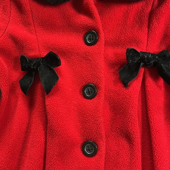 (Sold) Red Pea Coat - Picture 2 of 4